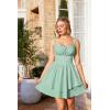 image:imageScarlet Darkness Corset Mini Dress for Women Teens 2026 Summer Ruffle Sundress Graduation Homecoming DressesSage Green