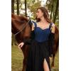 image:imageScarlet Darkness Corset Tops for Women Sweetheart Neckline Fishbone Bodice Floral Corset with Zipper Size 618Blue
