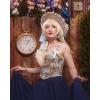 image:imageScarlet Darkness Corset Tops for Women Sweetheart Neckline Fishbone Bodice Floral Corset with Zipper Size 618Blue Flower Cluster