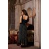 image:imageScarlet Darkness Corset Tops for Women Sweetheart Neckline Fishbone Bodice Floral Corset with Zipper Size 618Dark Black