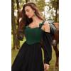 image:imageScarlet Darkness Corset Tops for Women Sweetheart Neckline Fishbone Bodice Floral Corset with Zipper Size 618Green
