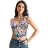 image:imageScarlet Darkness Corset Tops for Women Sweetheart Neckline Fishbone Bodice Floral Corset with Zipper Size 618Purple Chrysanthemum
