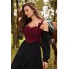 image:imageScarlet Darkness Corset Tops for Women Sweetheart Neckline Fishbone Bodice Floral Corset with Zipper Size 618Red