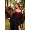image:imageScarlet Darkness Corset Tops for Women Sweetheart Neckline Fishbone Bodice Floral Corset with Zipper Size 618Red