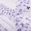 image:imageScarlet Darkness Floral Maxi Long Skirts for Women Summer 2026 Tiered Skirt Flowy Boho Fairy Skirt with PocketsWhite Lavender Floral
