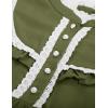 image:imageScarlet Darkness Girls Dresses Long Sleeve Casual High Neck Girl Dress Children Kids Ruffle Trim Outfits Olive Green 10Y
