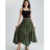 image:imageScarlet Darkness Maxi Skirt for Women High Waist Ruffle Flowy Renaissance Long Skirts with Pockets