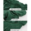 image:imageScarlet Darkness Renaissance Shirt Women Off Shoulder Short Sleeve Tops Summer Peasant Pirate Shirt Peplum Blouse Dark Green XXL