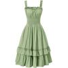 image:imageScarlet Darkness Women 2024 Smocked Dress Square Neck Sleeveless High Low Fairy Dress Steampunk Dress
