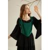 image:imageScarlet Darkness Women Dark Green Corset Renaissance Medieval Lace Up Corset Tops Green Size 12