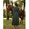 image:imageScarlet Darkness Women Fall Dress Ren Faire Green Renaissance Dresses with Pockets Olive Green XL