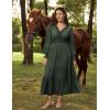 image:imageScarlet Darkness Women Fall Dress Ren Faire Green Renaissance Dresses with Pockets Olive Green XL