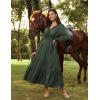 image:imageScarlet Darkness Women Fall Dress Ren Faire Green Renaissance Dresses with Pockets Olive Green XL