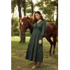 image:imageScarlet Darkness Women Fall Dress Ren Faire Green Renaissance Dresses with Pockets Olive Green XL