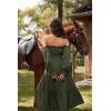 image:imageScarlet Darkness Womens Boho Dress 2026 Summer Off The Shoulder Long Sleeve Renaissance Maxi Dresses with Split