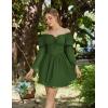 image:imageScarlet Darkness Womens Renaissance Fairy Dress 2026 Summer Boho Off The Shoulder Flowy Corset Mini DressesMatcha Green