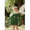 image:imageScarlet Darkness Womens Renaissance Fairy Dress 2026 Summer Boho Off The Shoulder Flowy Corset Mini DressesMatcha Green
