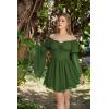 image:imageScarlet Darkness Womens Renaissance Fairy Dress 2026 Summer Boho Off The Shoulder Flowy Corset Mini DressesMatcha Green