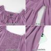 image:imageScarlet Darkness Womens Renaissance Fairy Dress 2026 Summer Boho Off The Shoulder Flowy Corset Mini DressesTaro Purple