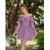 image:imageScarlet Darkness Womens Renaissance Fairy Dress 2026 Summer Boho Off The Shoulder Flowy Corset Mini DressesTaro Purple