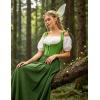 image:imageScarlet Darkness Womens Underbust Corset Top Renaissance Medieval Laceup Boned Fairycore Pirate CorsetsSolid Leaf Green