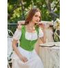 image:imageScarlet Darkness Womens Underbust Corset Top Renaissance Medieval Laceup Boned Fairycore Pirate CorsetsSolid Leaf Green