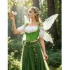 image:imageScarlet Darkness Womens Underbust Corset Top Renaissance Medieval Laceup Boned Fairycore Pirate CorsetsSolid Leaf Green