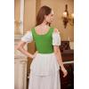 image:imageScarlet Darkness Womens Underbust Corset Top Renaissance Medieval Laceup Boned Fairycore Pirate CorsetsSolid Leaf Green