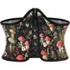 image:imageScarlet Darkness Corset Belt for Women Renaissance Lace up Corset Floral Wide Waist BeltsBlack Mushroom