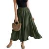 image:imageScarlet Darkness Maxi Skirt for Women High Waist Ruffle Flowy Renaissance Long Skirts with Pockets