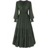 image:imageScarlet Darkness Women Fall Dress Ren Faire Green Renaissance Dresses with Pockets Olive Green XL
