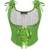 image:imageScarlet Darkness Womens Underbust Corset Top Renaissance Medieval Laceup Boned Fairycore Pirate CorsetsSolid Leaf Green