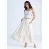 image:imageScarlet Darkness Long Skirts for Women A Line White Maxi Skirt High Waist Renaissance Skirt White L