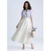 image:imageScarlet Darkness Long Skirts for Women A Line White Maxi Skirt High Waist Renaissance Skirt White L