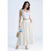 image:imageScarlet Darkness Long Skirts for Women A Line White Maxi Skirt High Waist Renaissance Skirt White L