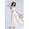 image:imageScarlet Darkness Long Skirts for Women A Line White Maxi Skirt High Waist Renaissance Skirt White L