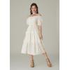 image:imageScarlet Darkness Puff Sleeve Dress for Women Renaissance Cottagecore Dress Ruffle Tiered Boho Midi Summer Dresses