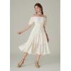 image:imageScarlet Darkness Puff Sleeve Dress for Women Renaissance Cottagecore Dress Ruffle Tiered Boho Midi Summer Dresses