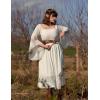 image:imageScarlet Darkness Women Renaissance Costume Bell Sleeve Off Shoulder Maxi Medieval Dress White S