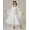 image:imageScarlet Darkness Women Renaissance Costume Bell Sleeve Off Shoulder Maxi Medieval Dress White S