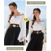 image:imageScarlet Darkness Womens Western Belt for Jeans 2 Gold Buckles PU Leather Renaissance AccessoriesDark Brown