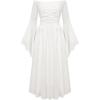 image:imageScarlet Darkness Women Renaissance Costume Bell Sleeve Off Shoulder Maxi Medieval Dress White S