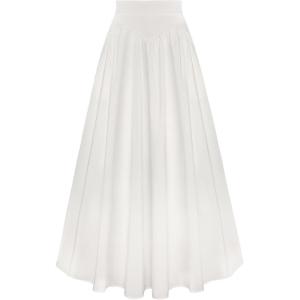 image:imageScarlet Darkness Long Skirts for Women A Line White Maxi Skirt High Waist Renaissance Skirt White L