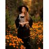 image:imageSCARLET DARKNESS Renaissance Dress Women Bell Long Sleeve Square Neck Peasant Maxi Dresses Black S
