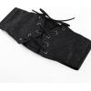 image:imageScarlet Darkness Renaissance Corset Belt for Women Laceup Front Wide Waist Belt Goth Pirate Costume AccessoriesBlack Scroll