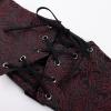 image:imageScarlet Darkness Renaissance Corset Belt for Women Laceup Front Wide Waist Belt Goth Pirate Costume AccessoriesDark Wine Scroll
