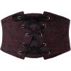 image:imageScarlet Darkness Renaissance Corset Belt for Women Laceup Front Wide Waist Belt Goth Pirate Costume AccessoriesDark Wine Scroll