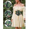 image:imageScarlet Darkness Corset Belt for Women Floral Lace Up Boned Underbust Corset Waist BeltsBlack Elegant