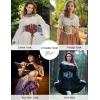 image:imageScarlet Darkness Corset Belt for Women Floral Lace Up Boned Underbust Corset Waist BeltsBurgundy Blossom