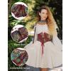 image:imageScarlet Darkness Corset Belt for Women Floral Lace Up Boned Underbust Corset Waist BeltsBurgundy Blossom